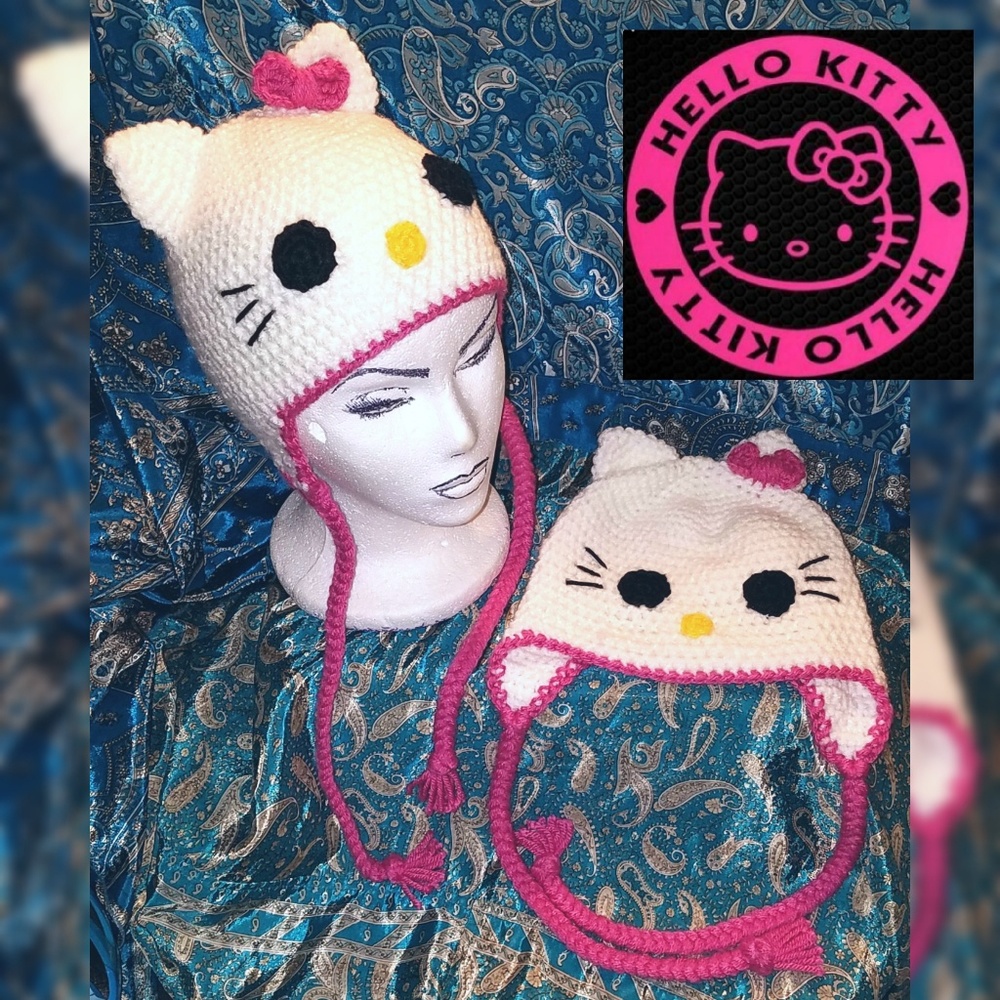NEW LAST 1! Hello Kitty Handmade Hat Beanie OS - Picture 4 of 4